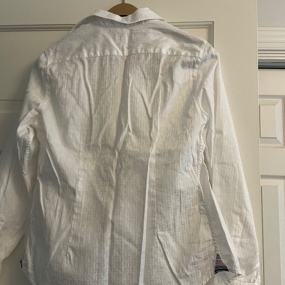 J McLaughlin jacquard blouse